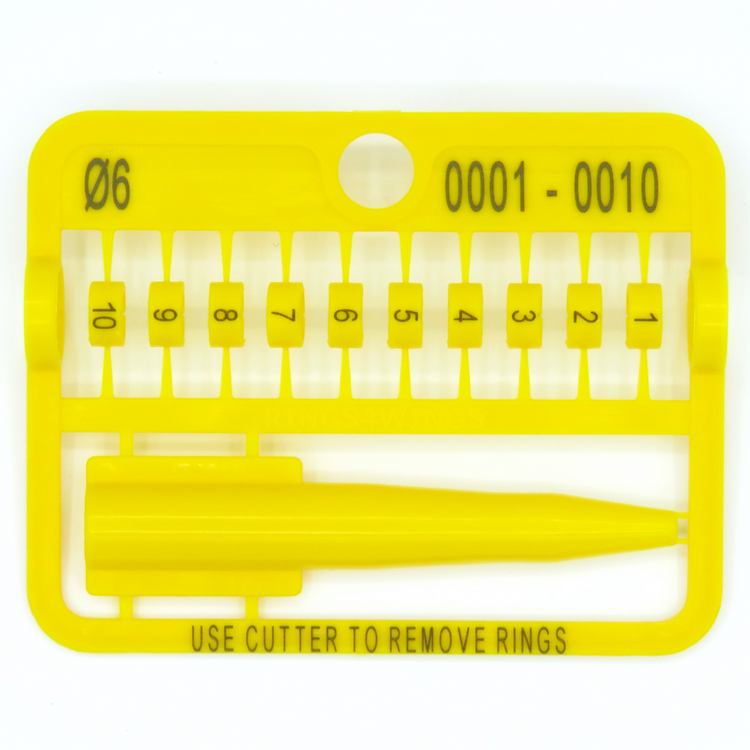 E-Z Split Ring Numbered - 2.5 MM / 25-36 / Blue | Chicken Antibiotics