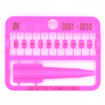 E-Z Split Ring Numbered - 2.5 MM / 13-24 / White | Chicken Antibiotics