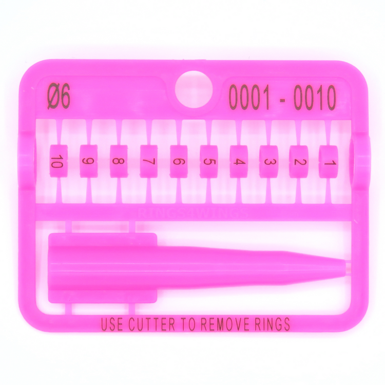E-Z Split Ring Numbered - 2.5 MM / 13-24 / White | Chicken Antibiotics