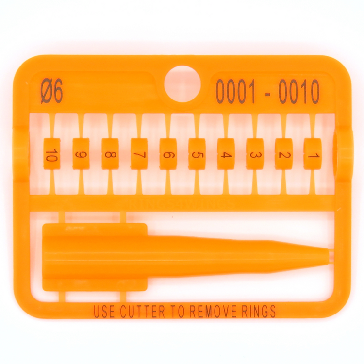 E-Z Split Ring Numbered - 2.5 MM / 13-24 / Orange | Chicken Antibiotics