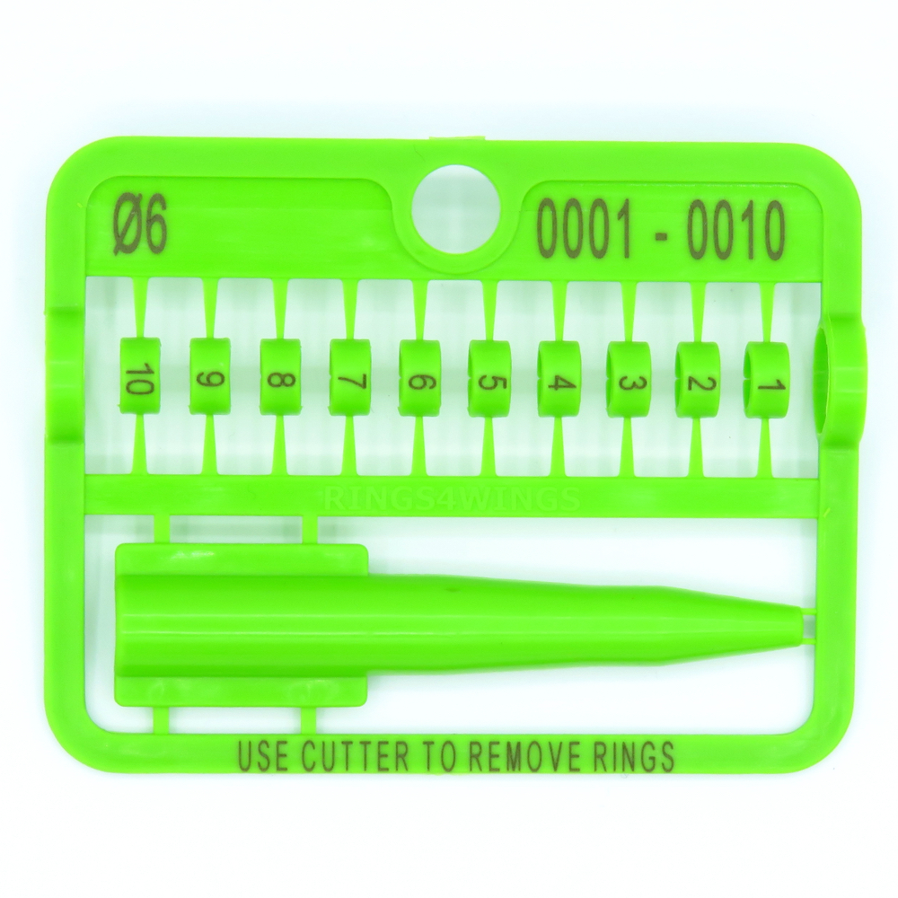E-Z Split Ring Numbered - 2.5 MM / 13-24 / Green | Chicken Antibiotics