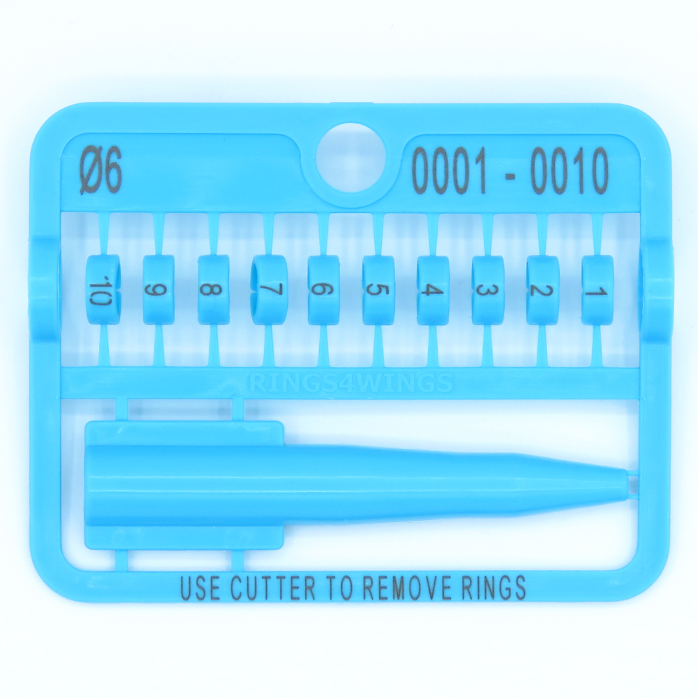 E-Z Split Ring Numbered - 2.5 MM / 13-24 / Blue | Chicken Antibiotics