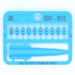 E-Z Split Ring Numbered - 2.5 MM / 13-24 / Blue | Chicken Antibiotics