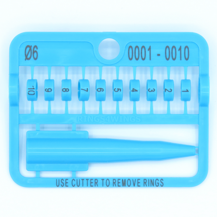 E-Z Split Ring Numbered - 2.5 MM / 13-24 / Blue | Chicken Antibiotics