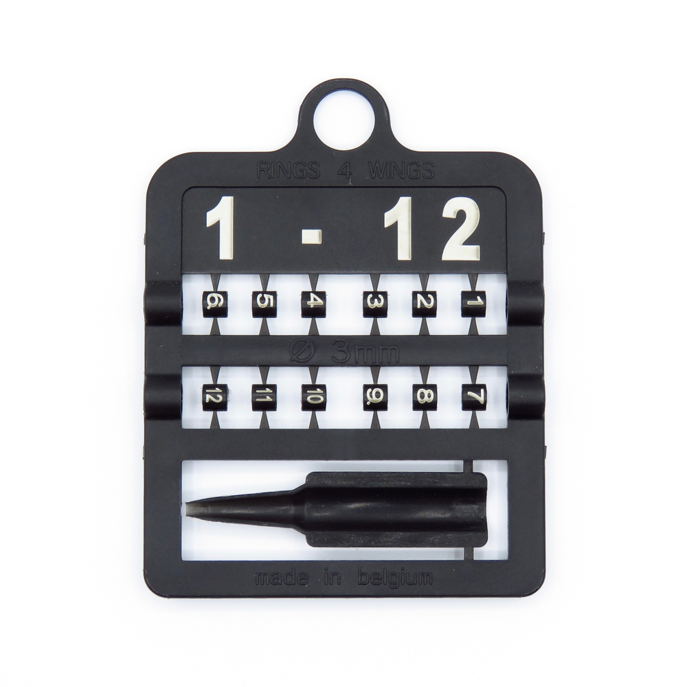 E-Z Split Ring Numbered - 3 MM / 1-12 / Pink | Chicken Antibiotics