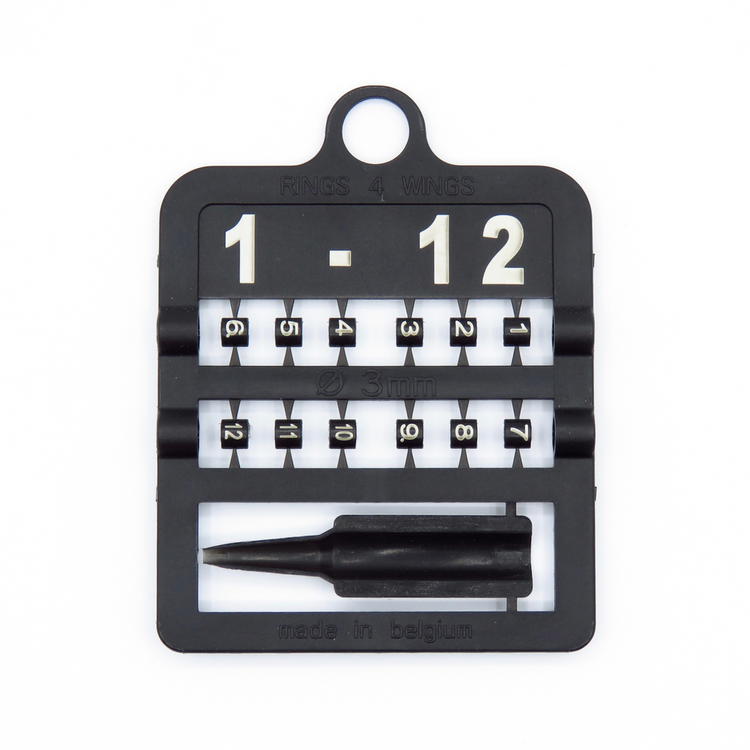 E-Z Split Ring Numbered - 3 MM / 1-12 / Pink | Chicken Antibiotics