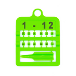 E-Z Split Ring Numbered - 3 MM / 1-12 / Green | Chicken Antibiotics