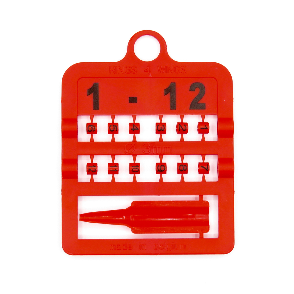 E-Z Split Ring Numbered - 2.5 MM / 25-36 / White | Chicken Antibiotics
