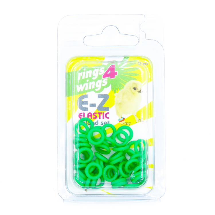 E-Z ELASTIC RINGS (Smisdom) - 7mm / YELLOW | Chicken Antibiotics