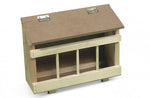 Wood Grit Box (Natural) Wooden Gritbox Holds Grit & Minerals for Pigeons & Chickens | Chicken Antibiotics