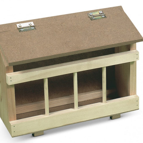 Wood Grit Box (Natural) Wooden Gritbox Holds Grit & Minerals for Pigeons & Chickens | Chicken Antibiotics