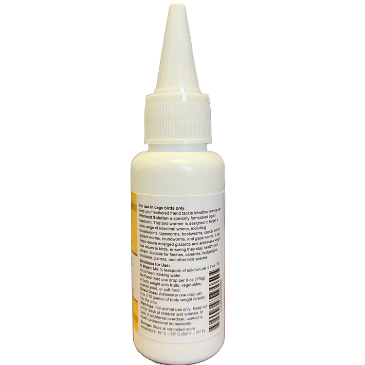 Wormer Solution - 30ml (Elite Pet Health) Effective Wormout/Wormer for Birds | Chicken Antibiotics