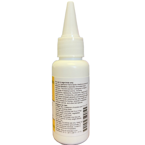 Wormer Solution - 30ml (Elite Pet Health) Effective Wormout/Wormer for Birds | Chicken Antibiotics