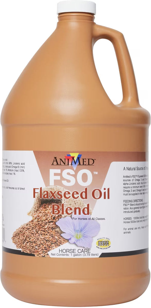 AniMed FSO Flaxseed Oil Blend Horse Supplement, 1-gal | Chicken Antibiotics