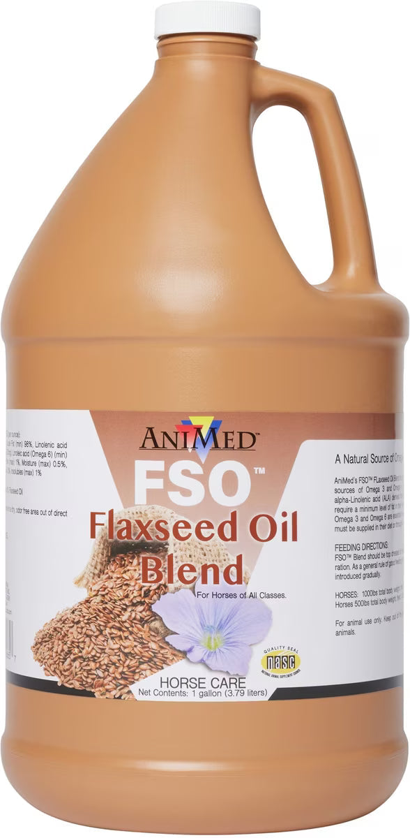 AniMed FSO Flaxseed Oil Blend Horse Supplement, 1-gal | Chicken Antibiotics
