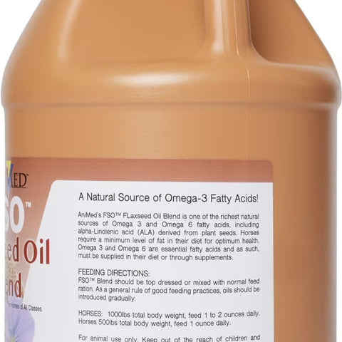 AniMed FSO Flaxseed Oil Blend Horse Supplement, 1-gal | Chicken Antibiotics