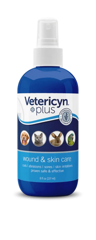 Vetericin Plus Wound & Skin Care Spray for Dogs, Cats and Small Animals (8 Oz) | Chicken Antibiotics