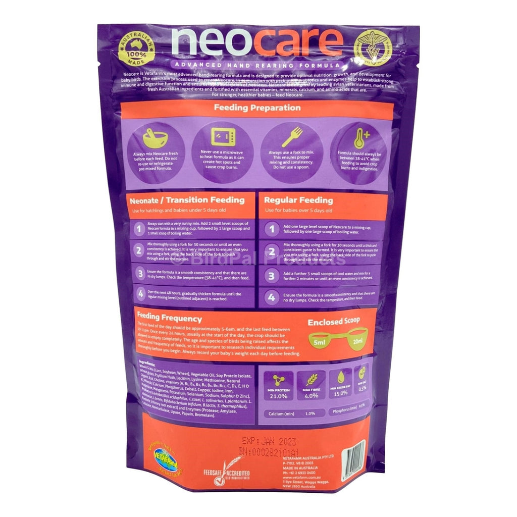 Neocare Advanced Hand Feeding Formula - w/ Probiotics | Chicken Antibiotics