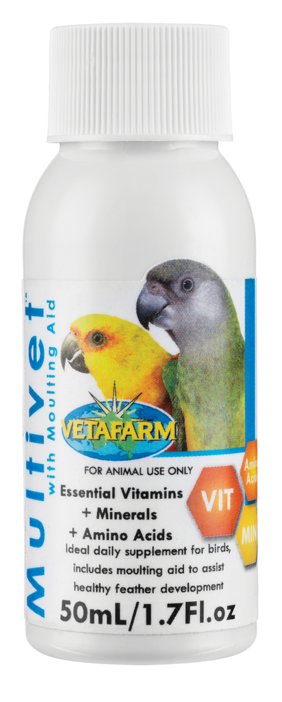 Multivet - with Molting Aid Bird Supplement – 500 mL | Vetafarm at ChickenAntibiotics.com