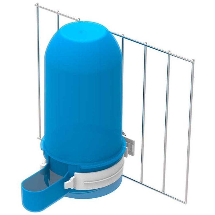Blue Drinker/Feeder with Support (Copele) Pigeon Water Feeder/Bird Water Feeder | Chicken Antibiotics