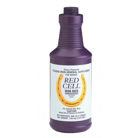 Horse Health Red Cell Iron Rich Selenium Biotin Supplement (1 Quart or 1 Gallon) - 1 Quart | Chicken Antibiotics