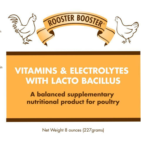 Rooster Booster Vitamins & Electrolytes w/ Lacto Bacillus | Chicken Antibiotics