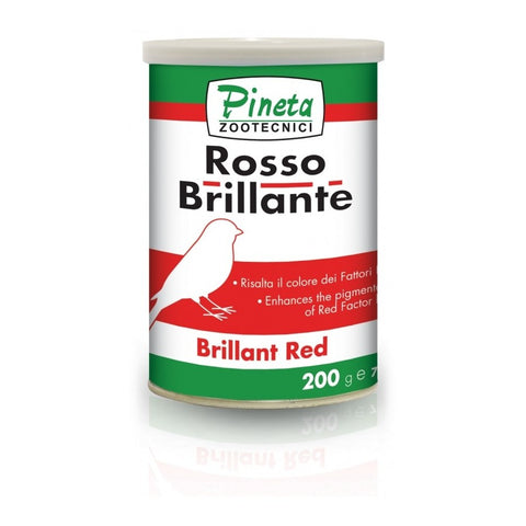 Rosso Brillante (Pineta Zootecnici) - Red Factor Canary Food Supplement - 200 g | Chicken Antibiotics