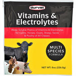Durvet Vitamins & Electrolytes for Cattle, Horses, Sheep, Swine, Poultry (8 oz) | Chicken Antibiotics