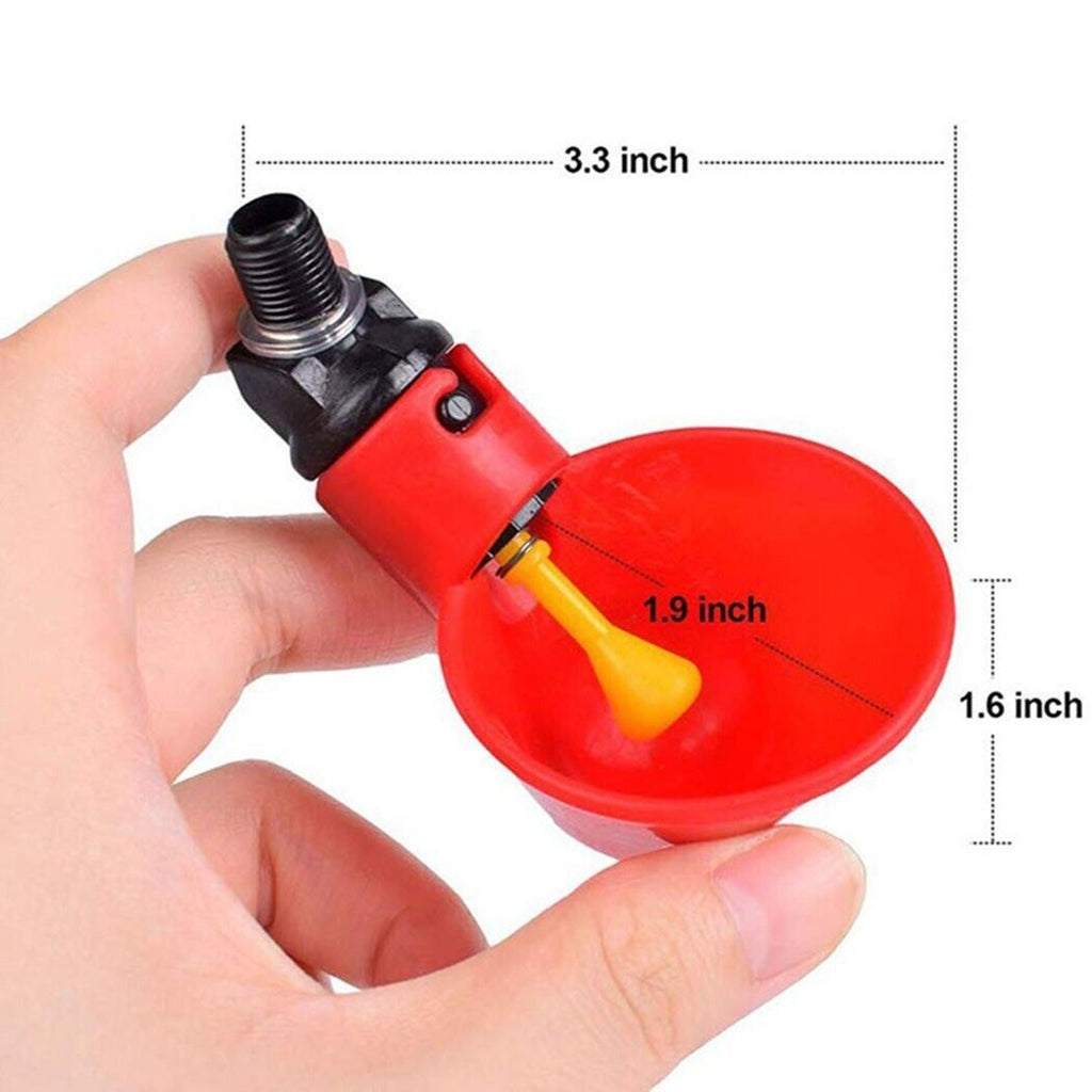 Automatic Water Drinking Cups - Water Feeder for Poultry and Pigeons (10 pcs.) | Chicken Antibiotics