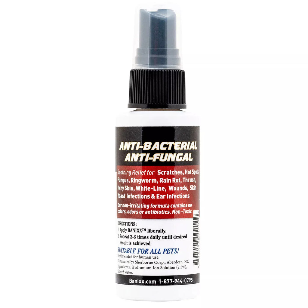 Banixx Anti-Bacterial, Anti-Fungal Spray for Dogs, Cats, Poultry, Horses 2oz 8oz | Chicken Antibiotics
