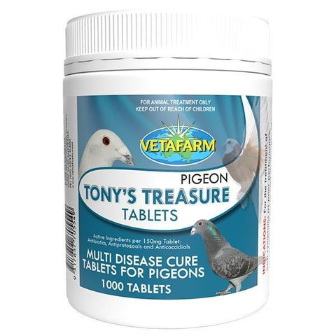 Tony's Treasure: Vetafarm Pigeon Medicine – 100 Tablets | Vetafarm at ChickenAntibiotics.com