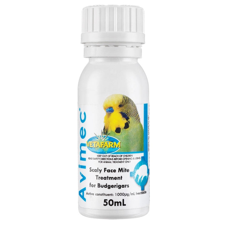Avimec (Vetafarm): Treatment for Scaly Face Mite for Budgerigars | Chicken Antibiotics
