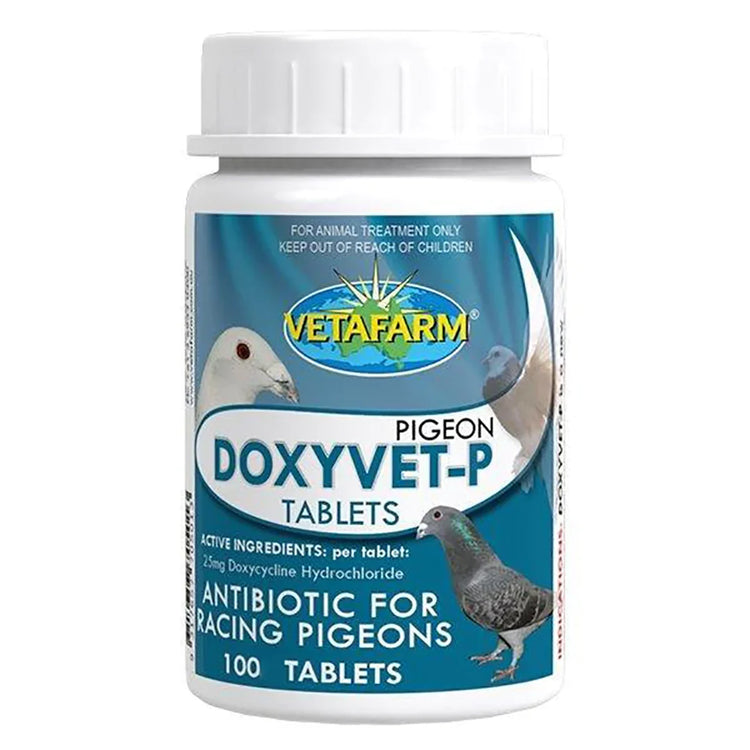 Pigeon Doxyvet-P Tablets : Doxycycline for Racing Pigeons | Vetafarm at ChickenAntibiotics.com