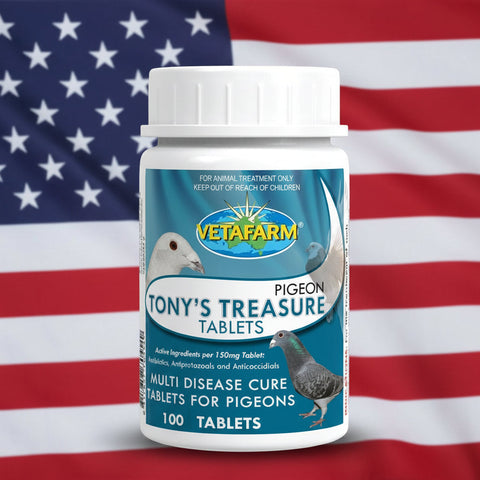 Tony's Treasure: Vetafarm Pigeon Medicine - 100 Tablets | Chicken Antibiotics
