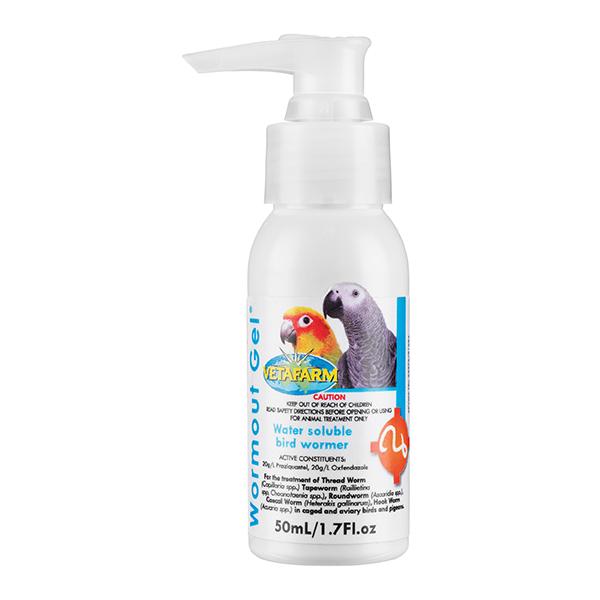Wormout Gel (Vetafarm) Effective Bird Wormer for Pigeons & Aviary Birds - 100ml (3.4 fl oz) | Chicken Antibiotics