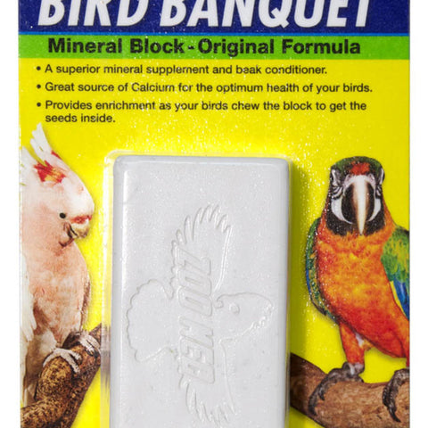 Zoo Med Bird Banquet Original Seed Formula Mineral Block | Chicken Antibiotics